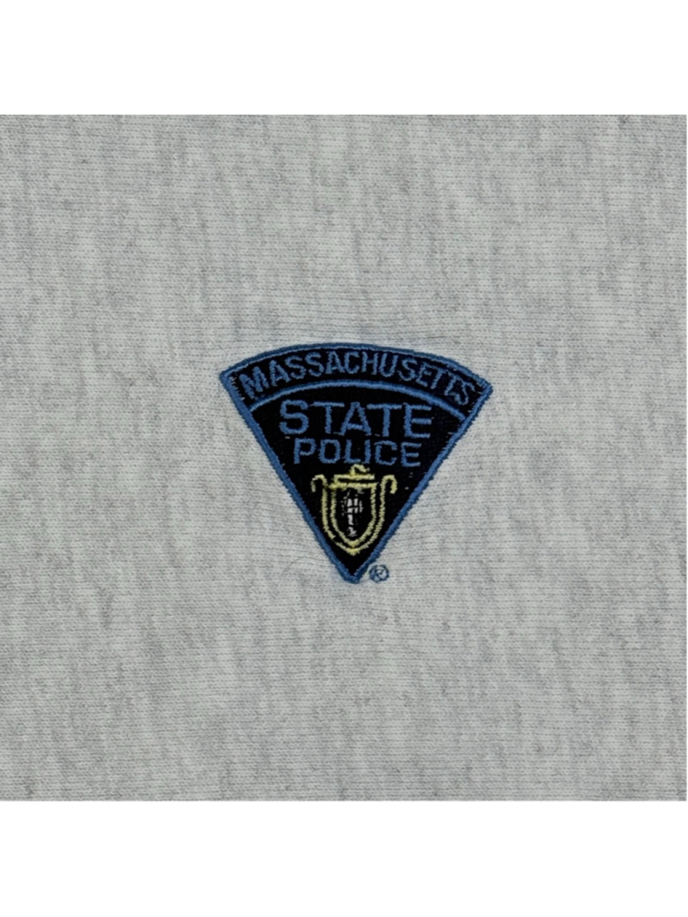Men's Champion MA Massachusetts State Police Hoodie XL Gray Blue - Picture 4 of 16
